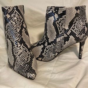 Snake skin women booties